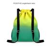 CarXs Waterproof Drawstring Bag, Lightweight String Backpack with Water Bottle Holder and Pockets, Gym Sports Cinch Sackpack (Orange gray,Small) view 4