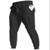 YOVVI Men's Athletic Joggers Stretch Sweatpants with Zipper Pockets Lightweight Running Workout Gym Track Golf Jogging Training Sweat Pants for Men(Black,S) view 1