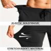 YOVVI Men's Athletic Joggers Stretch Sweatpants with Zipper Pockets Lightweight Running Workout Gym Track Golf Jogging Training Sweat Pants for Men(Black,S) view 4
