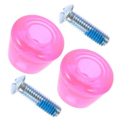 Yardwe 2pairs Roller Skate Stoppers Toe Guards Screws for Professional Skate Brakes Easy to Install and Comfortable to Use