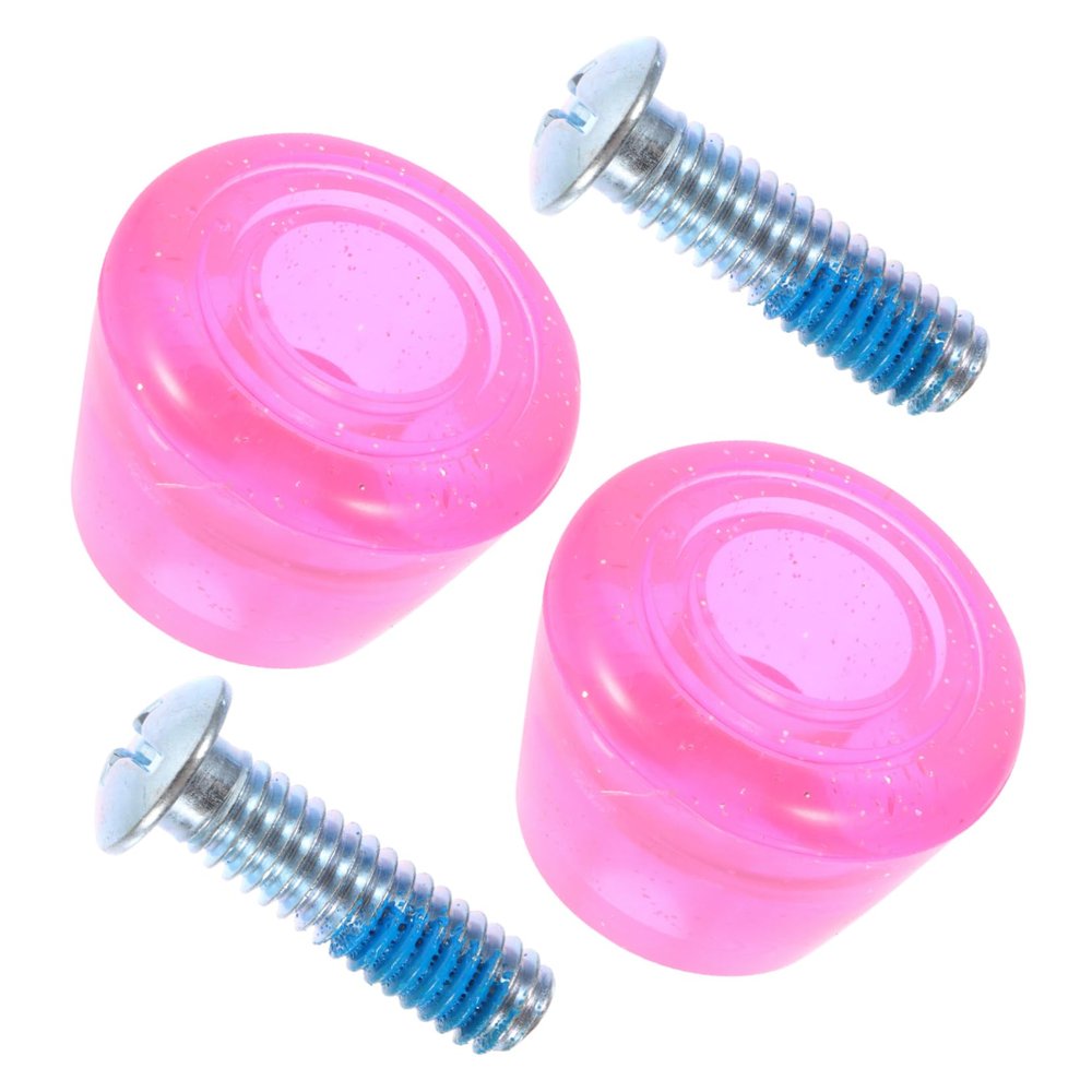 Yardwe 2pairs Roller Skate Stoppers Toe Guards Screws for Professional Skate Brakes Easy to Install and Comfortable to Use