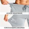 YOVVI Men's Athletic Joggers Stretch Sweatpants with Zipper Pockets Lightweight Running Workout Gym Track Golf Jogging Training Sweat Pants for Men(Light Grey,L) view 4