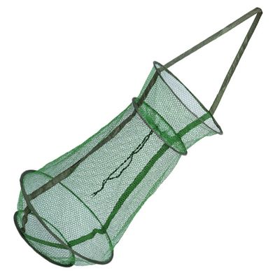 Yardwe Folding Fishing Basket with Drawstring Closure Durable Nylon Fish Mesh Cage for Easy Catching Portable Fish Holding Net for Freshwater and Saltwater Use