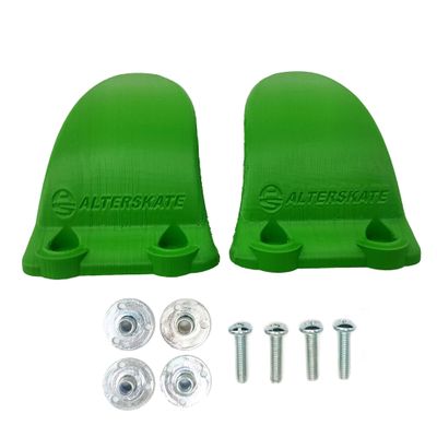 Alterskate Skyhook Toe Hooks for Mountain Boards and Electric Skateboards (Green, Large 2.5")