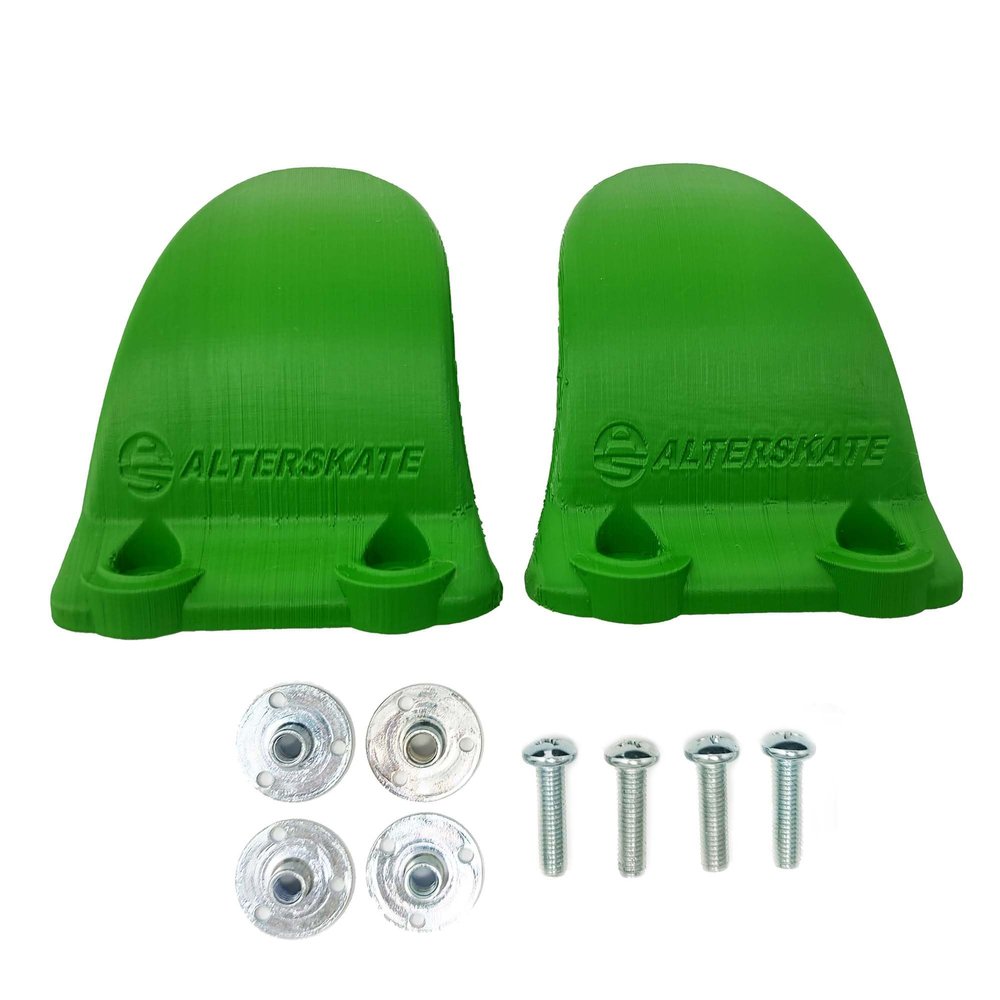 Alterskate Skyhook Toe Hooks for Mountain Boards and Electric Skateboards (Green, Large 2.5")