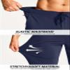 YOVVI Men's Athletic Joggers Stretch Sweatpants with Zipper Pockets Lightweight Running Workout Gym Track Golf Jogging Training Sweat Pants for Men(Dark Blue,3XL) view 4