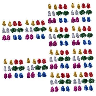 BESPORTBLE 12sets Cheer Poms Pom Cheerleading Tag for Cheer Cheerleaders Plastic Ring for Sports Events 12pcs*12