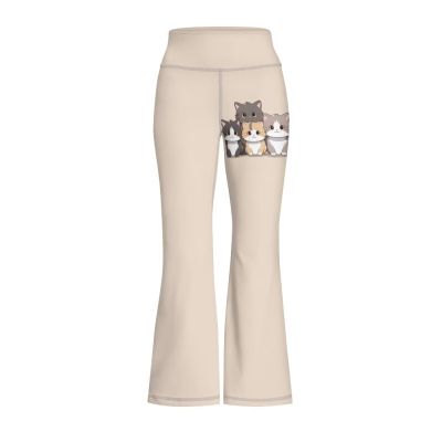 Ystardream Clothes for Girls 5-6 Cute Cat Pants for Girls Size 5-6 Casual Wide Leg Workout Pants Loose Yoga Dress Pants Breathable Athletic Pants Seamless Shapewear for Kids Teens Students