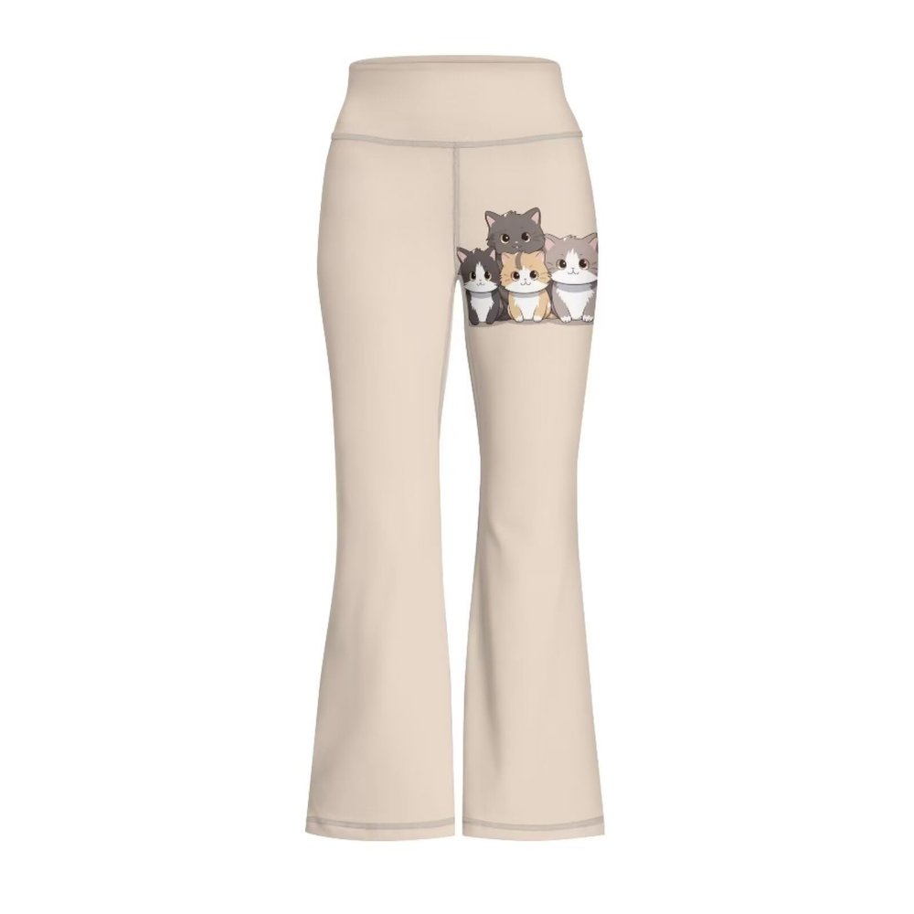 Ystardream Clothes for Girls 5-6 Cute Cat Pants for Girls Size 5-6 Casual Wide Leg Workout Pants Loose Yoga Dress Pants Breathable Athletic Pants Seamless Shapewear for Kids Teens Students