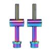 UHDFBDHF 2PCS Titanium M5x40mm Bolt Nut Washer Bicycle SeatPost Fixed Bolt (Ranibow) view 2