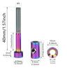 UHDFBDHF 2PCS Titanium M5x40mm Bolt Nut Washer Bicycle SeatPost Fixed Bolt (Ranibow) view 3