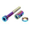 UHDFBDHF 2PCS Titanium M5x40mm Bolt Nut Washer Bicycle SeatPost Fixed Bolt (Ranibow) view 4