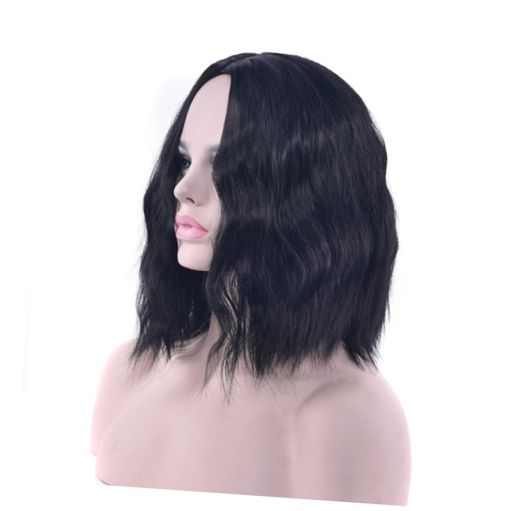 Housoutil Short Curve Wigs for Women Cosplay Synthetic Hair Comfortable Headwear Wig
