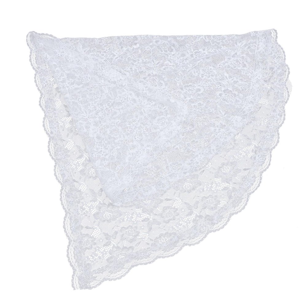 CALLARON 4pcs Floral Lace Bridal Veil Covering Short Scarf for Women Elegant Wedding Accessory for Engagement Parties Special Occasions -catching Floral Pattern