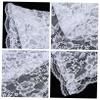 CALLARON 4pcs Floral Lace Bridal Veil Covering Short Scarf for Women Elegant Wedding Accessory for Engagement Parties Special Occasions -catching Floral Pattern view 4