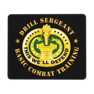 Drill SGT Badge - Basic Combat Training Fashionable Mouse Pad Customized Mouse Pad for Computer Games 10x12in