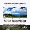 WGKVP Photochromic Running Glasses for Women and Man, with UV400 Protection Lightweight Wraparound Sports Glasses for Running & Outdoor Training (Black) view 2