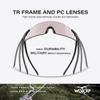 WGKVP Photochromic Running Glasses for Women and Man, with UV400 Protection Lightweight Wraparound Sports Glasses for Running & Outdoor Training (Black) view 4