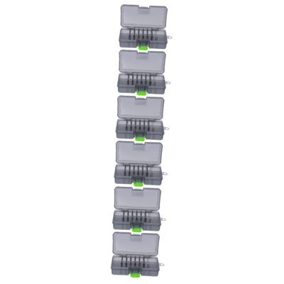 Sosoport 6pcs Double Sided Fishing Tackle Storage Box Portable Fishing Gear Organizer Compartments for Easy Access Lightweight and Design for Outdoor