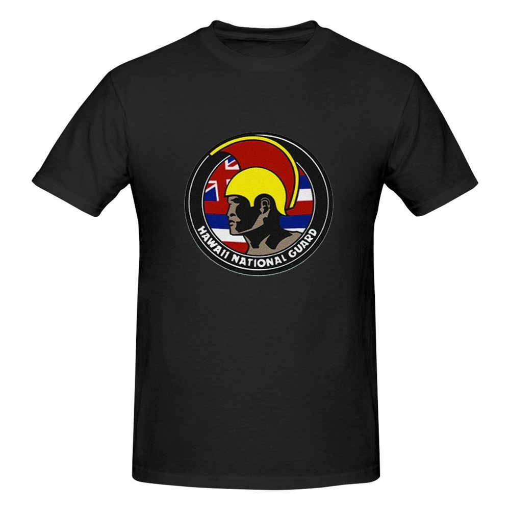 Hawaii Army National Guard Men's Round Neck Comfortable Short Sleeve T-Shirt