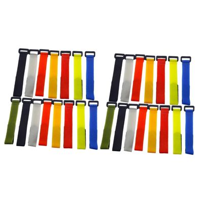 Sosoport 30pcs Fishing Pole Holder Rod Wraps Accessories Binding Belt Sticker for Outdoor Fishing Random Color