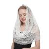 HUSSATOP Women Spanish Style Mass Veil Floral Vintage Mantilla Veil Lace Shawl Latin Scarf Head Covering for Wedding view 1