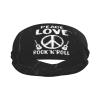 bsapp Peace Love and Rock and Roll Guitar Running Headband for Men Outdoor Sports Workout Sweatband, Black view 2