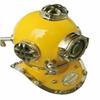 Generic Nautical Yellow 18"" Diving Helmet US Navy Mark V Scuba Divers Helmet Replica Gift for All view 1