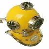 Generic Nautical Yellow 18"" Diving Helmet US Navy Mark V Scuba Divers Helmet Replica Gift for All view 2