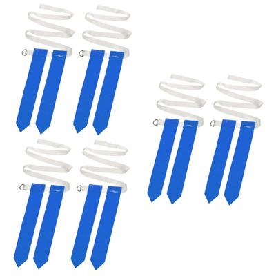 Kisangel 6pcs American Football Waist Belt with Flags for Training and Practices White Webbing for Efficient and Easy Attachment