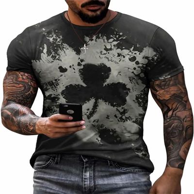 3D Poker Shirts for Men Funny Graphic Workout Tees Shirt Casual Short Sleeve Tshirt Vintage T Shirt Summer Shirts Men (Color 8,Medium)