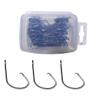 50pcs Circle Sharp Fishing Hook Fishing Gear Fishing Tackle Set, Worm Soft Bait Jig Fishhooks Freshwater Saltwater 4/0 view 1