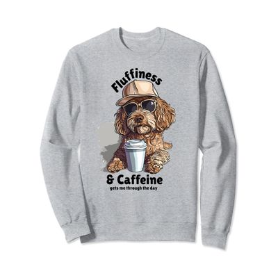 Cavapoo Dog Owner Ideas For Women & Funny Coffee Cavapoo Sweatshirt