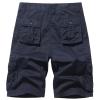 Men's Lightweight Cargo Shorts with Pockets Cotton Shorts Casual Lightweight Outdoor Athletic Fishing Hiking Shorts Navy view 2