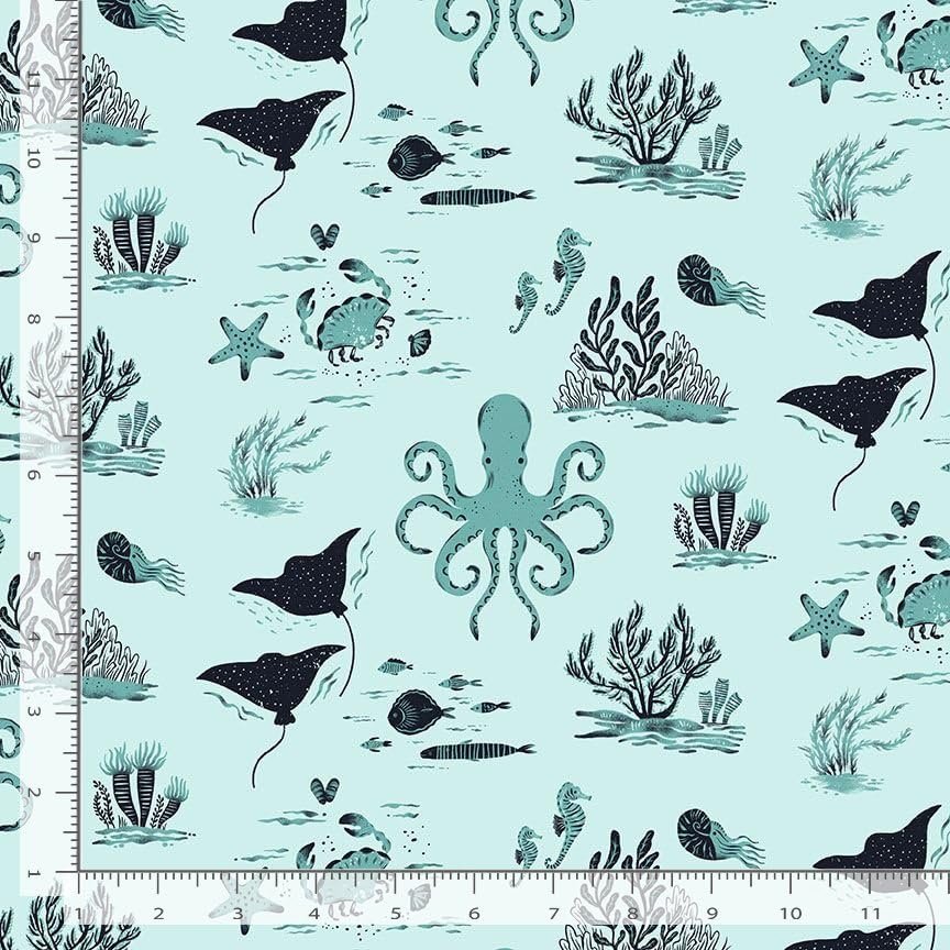 Dear Stella Seafarer Stella DFG2716 Hydro Octopus Toile Fabric