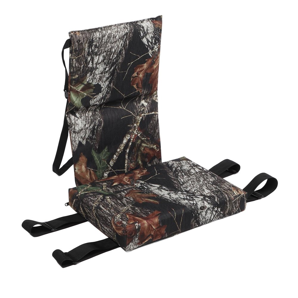 BusoTh Hunting Tree Stand Chair Cushion, Camouflage Tree Stand Seat Cushion Foldable Anti Slip Portable with Straps for Outdoor (Oak), BusoThngt1afz4h6-11
