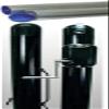 Douglas DTP-37 Black Round Internal Wind Tennis Post (3 Inch OD) w Round Galvanized Ground Sleeves view 1