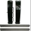 Douglas Premier Square Black Internal Wind Tennis Post (3 Inch OD) Bundled w Square Galvanized Ground Sleeves view 1