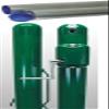 Douglas DTP-37 Green Round Internal Wind Tennis Post (3 Inch OD) w Round Galvanized Ground Sleeves view 1