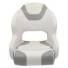 YACHARIES Captain Bucket Seat Boat Seat, Premium Sport Filp Up Boat Seat with Bolster, Waterproof Boat Captain Chair, Quick installation, comfortable and breathable (White gray and blue) view 3