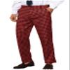 Houndstooth Suit Pants for Men Slim Fit Classic Business Plaid Dress Trousers view 1