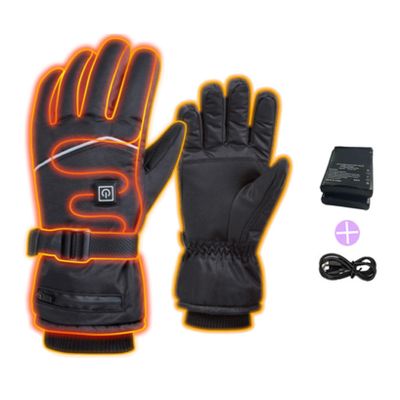 TQQEPOOL Heated Gloves,Touchscreen Heating Gloves 3 Levels Temperature Adjustable Electric Winter Thermal Gloves USB Waterproof Heating Gloves for Hiking Cycling Skiing