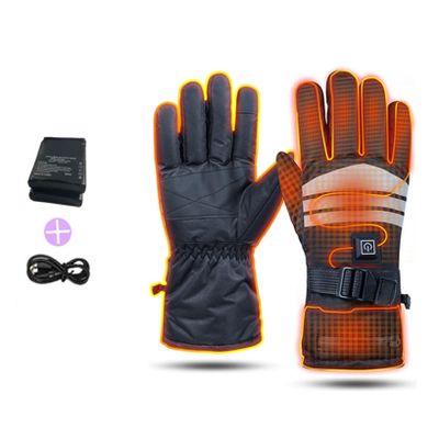 TQQEPOOL Heated Gloves for Men Women,Electric Ski Gloves with 7.4V 3000mAh Rechargeable Batteries,3 Levels,Waterproof Heating Gloves for Motorcycle Hiking
