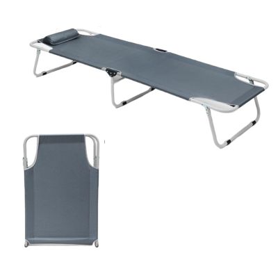 WAOCEO Folding Bed Single Rollaway Bed, in-Room Nap Bed, Camping Lounge Chair for Travelling Home Office Vacation Hiking (Color : B)
