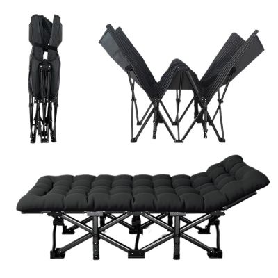 WAOCEO Folding Bed Portable Rollaway Bed, Single Nap Chair, Simple Office Bed, Outdoor Camping Portable Recliner for Travelling Home Office Vacation Hiking (Size : 178cm)