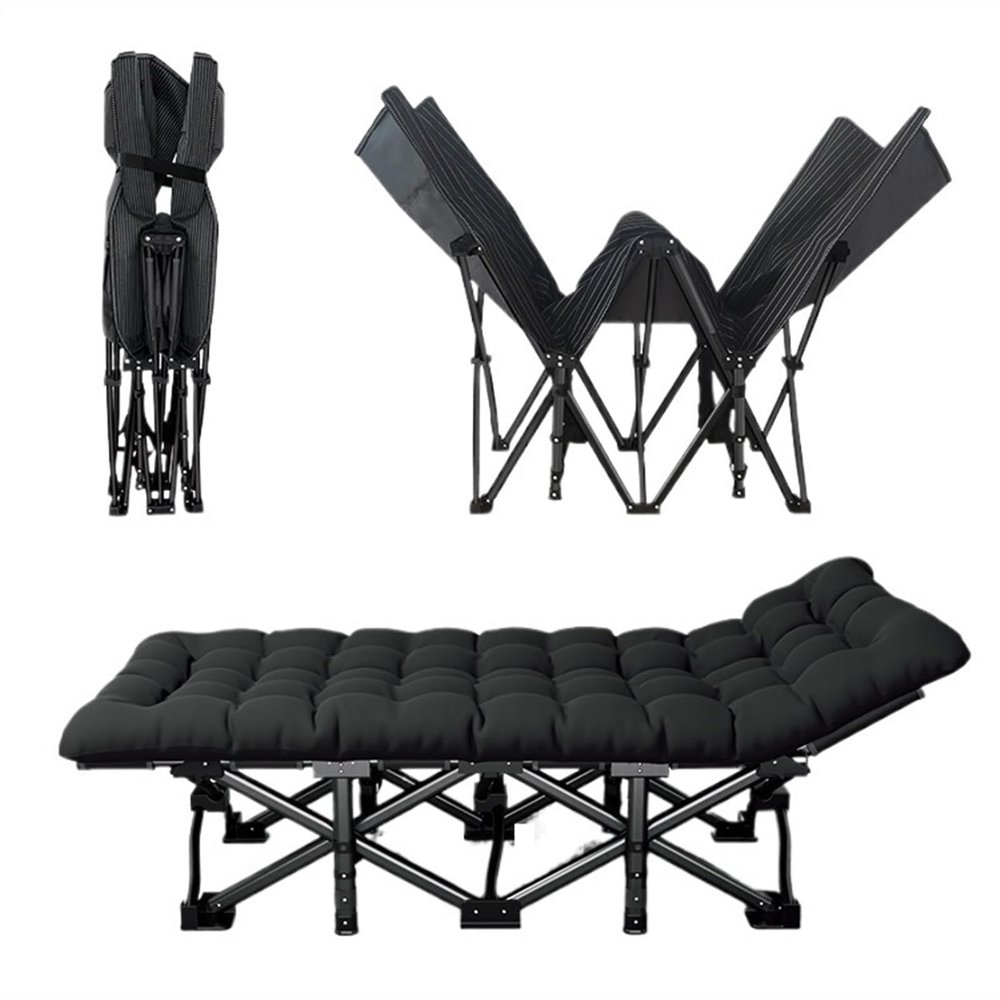 WAOCEO Folding Bed Portable Rollaway Bed, Single Nap Chair, Simple Office Bed, Outdoor Camping Portable Recliner for Travelling Home Office Vacation Hiking (Size : 178cm)