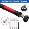 Ball Pump with Needle Storage(Never Lose Pin) Basketball Pump with 5 Needles and Extendable Cable, Soccer Football Pumps, Volleyball Pump Rugby Ball Inflator - Great for All Balls - 1&2 Pack Available view 3