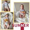 ALVABABY Baby Reusable Swim Diaper with Matching Top, 3T Toddler Baby Boy Swimsuit,Infant Bathing Sleeveless Swimwear ZSWTD05 Pineapple view 2