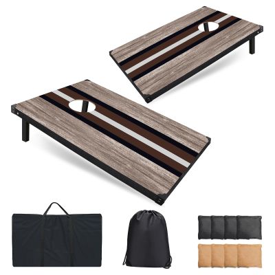 Cornhole Board Set, 3'x2' Cornhole Set, Corn Hole Boards Set, Lightweight Corn Hole Set Includes 2 Cornhole Boards, 8 Cornhole Bean Bags & Carry Case for Outdoor Games (CH46 3'x2' Cornhole Set)