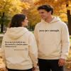 MARLLCO Dear Person Behind Me Hoodie for Women You Are Enough Hoodie Mental Health Sweatshirt Casual Long Sleeve Pullover Top (Khaki2,Small) view 2